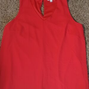 Sleeveless Red And Cream Women's Dress